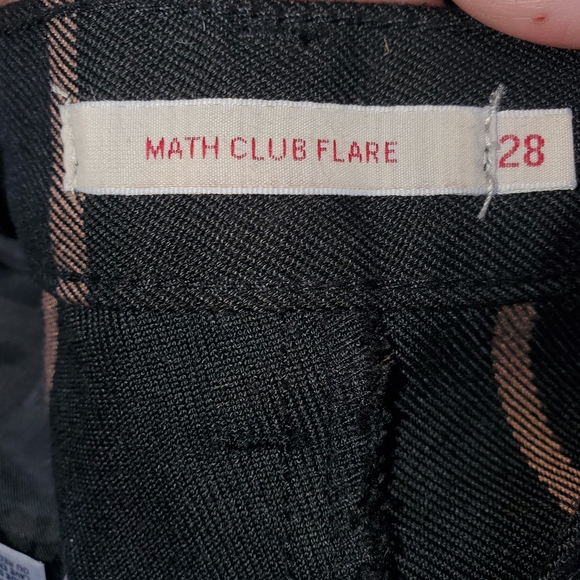 Women's Levi's Premium Black and Brown Checkered Math Club Flare Pants 28 - Picture 3 of 6